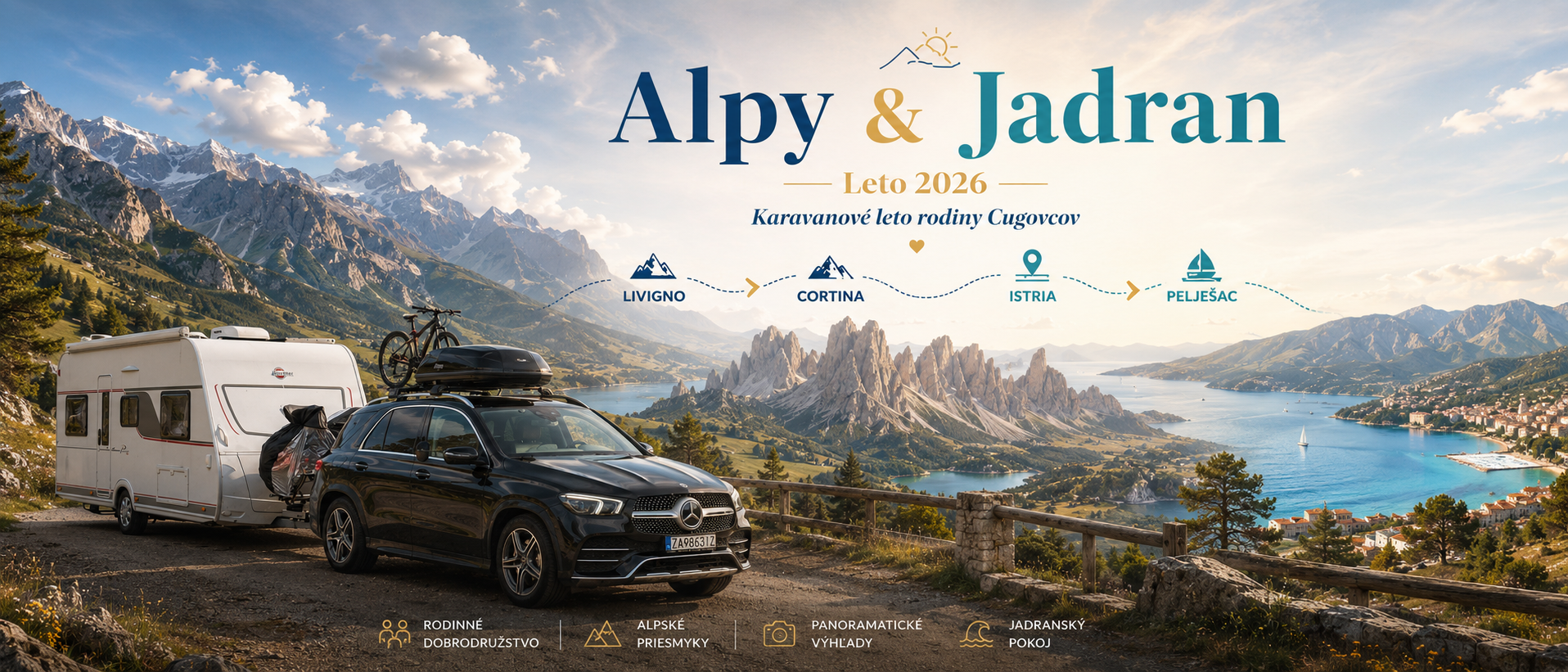Alpy & Jadran — Leto 2026, karavanové leto rodiny Cugovcov